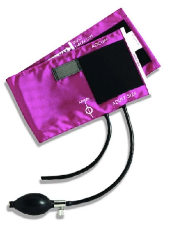 Inflation System Black Latex Free Blood Pressure Cuff and Bulb Adcuff™ Adult Arm Large Cuff 34 - 50 cm Nylon Cuff by American Diagnostic Corporation  ID 865-12XBK
